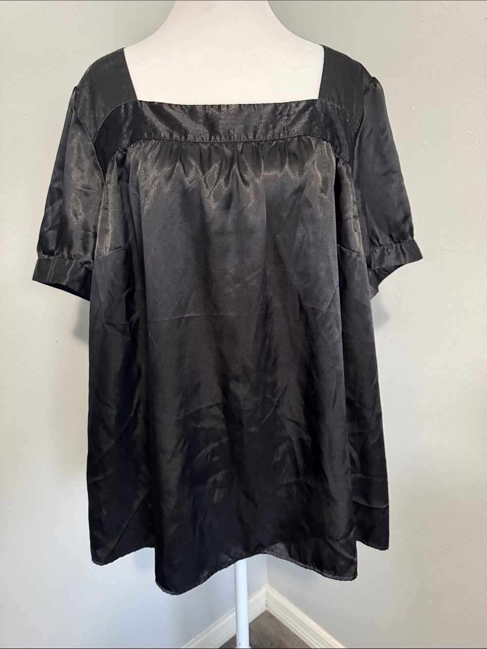 Lane Bryant 18/20 Black Top with Square Neckline